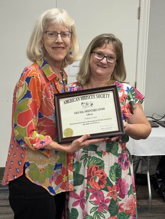 Valerie Costa accepts Award for Most Florida 2024 Collector Sweepstakes